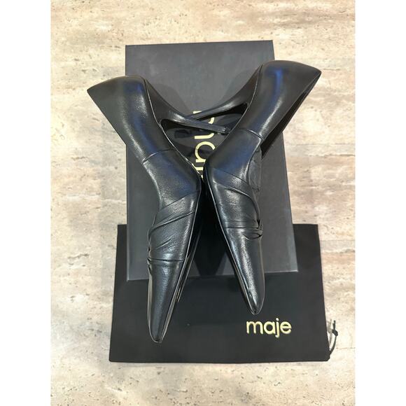 NEW Maje Fabulous Leather Pumps Black size 40 - Picture 8 of 10